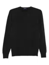 Drumohr Ultimate Cashmere Long Sleeve Crew-neck Sweater In Gray