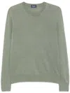 Drumohr Long Sleeve Crew-neck Sweater In Green