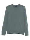 Drumohr Long Sleeve Crew-neck Sweater In Green
