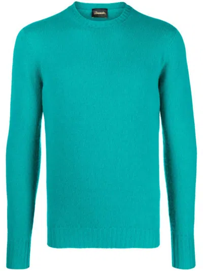 DRUMOHR LONG SLEEVE CREW NECK SWEATER,D4K103 455 GREEN