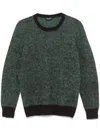 Drumohr Long Sleeve Crew Neck Sweater Clothing In Moro+verde