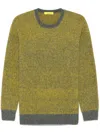 Drumohr Long Sleeve Crew Neck Sweater In Gold