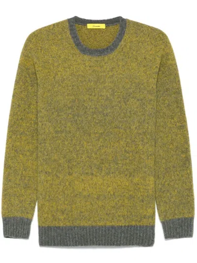 Drumohr Long Sleeve Crew Neck Sweater In Gold