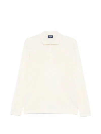 Drumohr Long Sleeve Polo In Sand