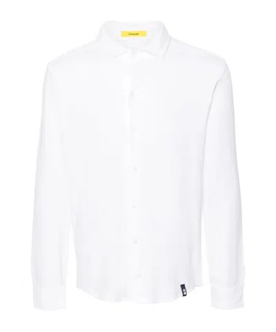 DRUMOHR PIQUÉ-WEAVE COTTON SHIRT