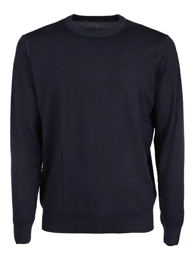 Drumohr Long Sleeve Sweater In Blue