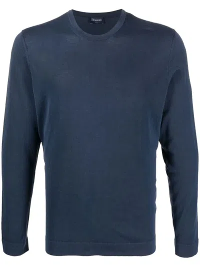 Drumohr Long-sleeve T-shirt In Blau