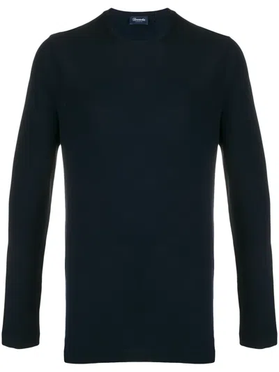 Drumohr Long Sleeve T-shirt In Blue