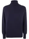 Drumohr Long Sleeve Turtle Neck In Blue