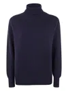 Drumohr Long Sleeve Turtle Neck In Blue