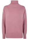 Drumohr Long Sleeve Turtle Neck In Pink