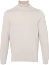 Drumohr Man Turtleneck Off White Size 44 Merino Wool In Neutral