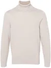 Drumohr Wool Turtleneck Sweater Long Sleeves In Neutral