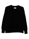 Drumohr Long Sleeve Crew-neck Sweater In Black