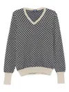 Drumohr Geometric-pattern V-neck Sweater In Multi