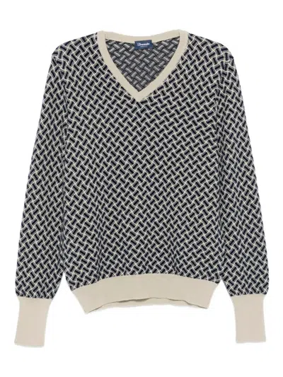 DRUMOHR LONG SLEEVE V-NECK SWEATER