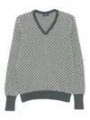 Drumohr Geometric-pattern V-neck Sweater In Multi
