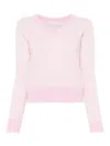 Drumohr Intarsia-knit Sweater In Pink