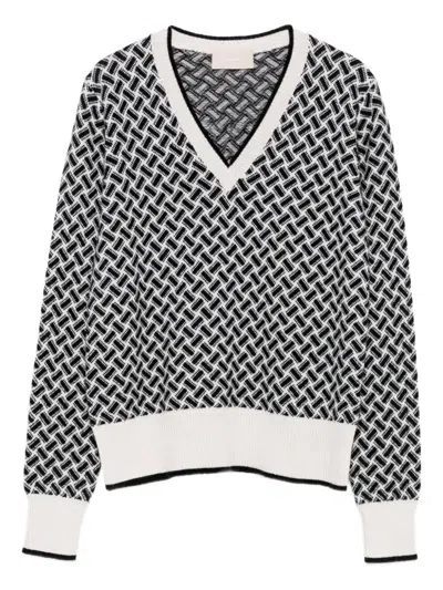 DRUMOHR LONG SLEEVE V-NECK SWEATER