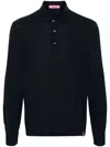 Drumohr Spread-collar Cotton Polo Shirt In Black