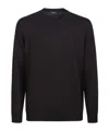 Drumohr Long-sleeved Crew Neck Pullover In Brown