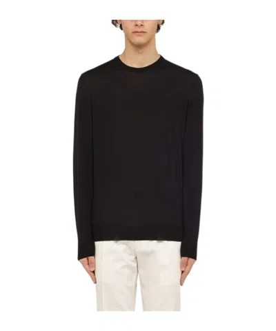 Drumohr Long-sleeved Sweater In Black