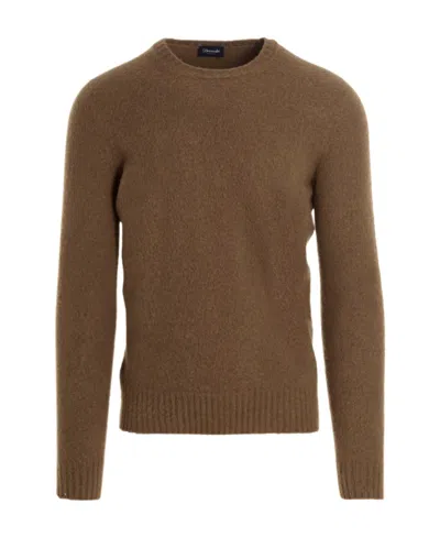 Drumohr Long-sleeved Sweater In Brown
