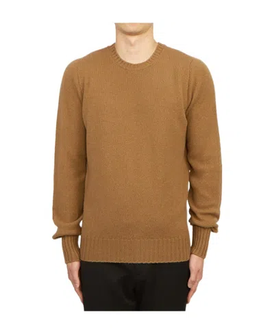 Drumohr Long-sleeved Sweater In Brown