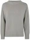 Drumohr Long Sleeves Crew Neck Oversized Sweater In Celadon Green