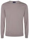 Drumohr Long Sleeves Round Neck Sweater In White
