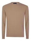 Drumohr Long Sleeves Round Neck Sweater In Nude & Neutrals