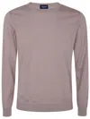 Drumohr Long Sleeves Round Neck Sweater In Ostryc