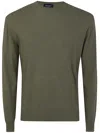 Drumohr Long Sleeves Round Neck Sweater In Sage