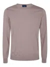 Drumohr Long Sleeves Round Neck Sweater In White