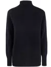 Drumohr Long Sleeves Turtle Neck Oversized Sweater In Black