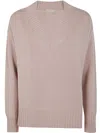 Drumohr Long Sleeves V Neck Oversized Sweater