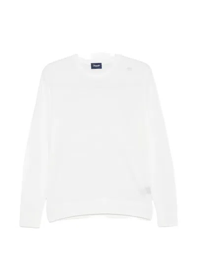 Drumohr Long-sleeve Crew-neck Sweater In White