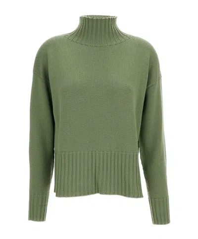 Drumohr Long-sleeve High-neck Sweater In Green