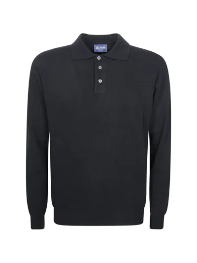 Drumohr Long-sleeve Knitted Polo Shirt In Multi