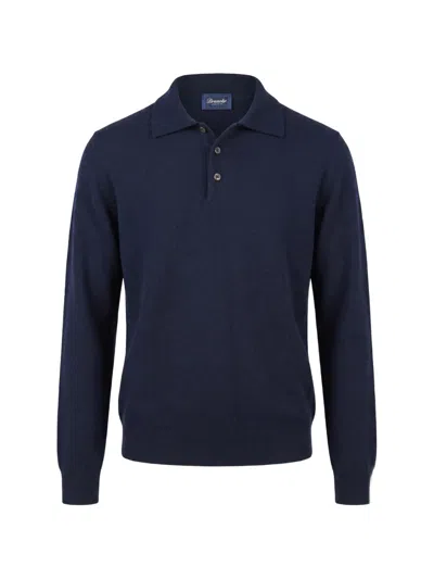 Drumohr Long-sleeve Polo Shirt In Animal Print