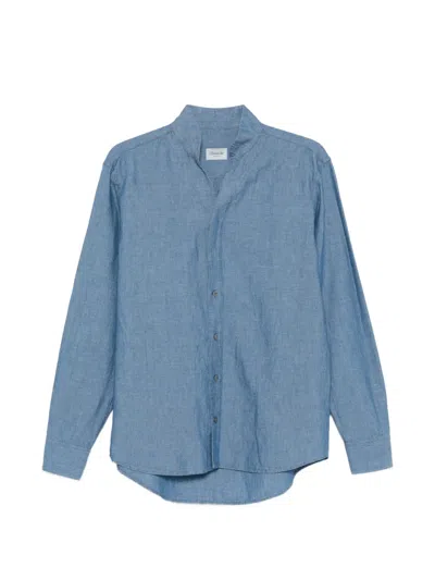 Drumohr Long-sleeved Shirt In Blue