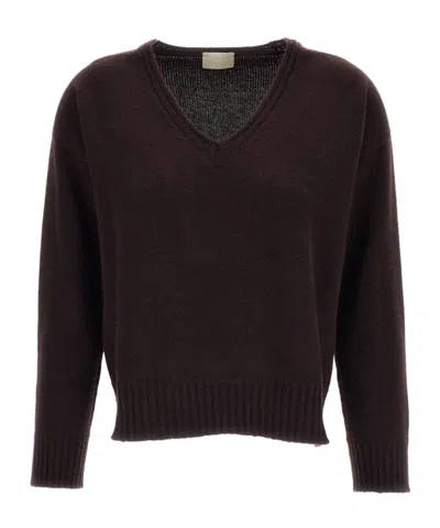 Drumohr Long-sleeved Sweater In Brown
