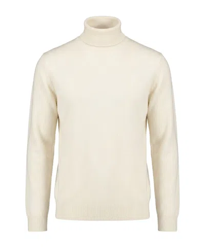 Drumohr Roll-neck Wool Sweater In Neutral