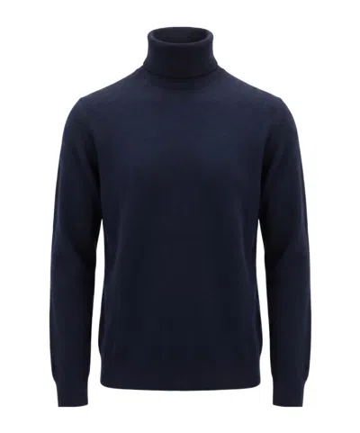 Drumohr Long-sleeved Sweater In Blue