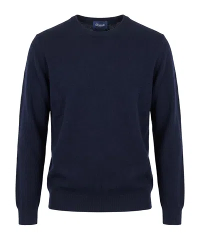 Drumohr Long-sleeved Sweater In Blue