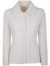 Drumohr Lurex Jacket In White
