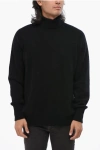 Drumohr Luxury Pure Cashmere Turtleneck Sweater In Black