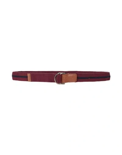 Drumohr Man Belt Burgundy Size Onesize Wool, Leather
