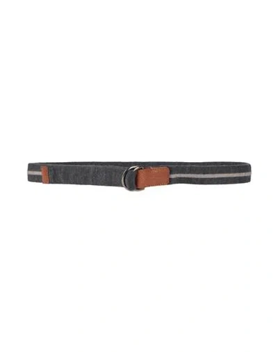 Drumohr Man Belt Grey Size Onesize Wool, Leather