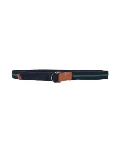 Drumohr Man Belt Midnight Blue Size Onesize Wool, Leather